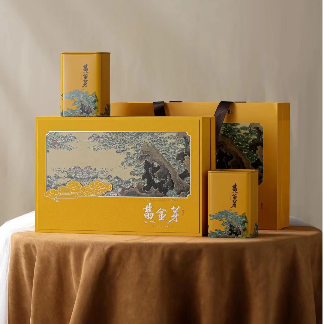 人间烟火礼品黄金芽礼盒装绿茶茶叶送礼高档礼盒装伴手礼