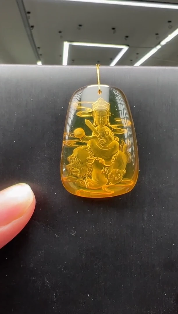 未镶嵌颈饰琥珀文殊