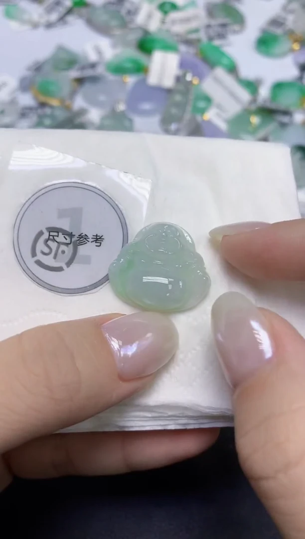 颈饰未镶嵌翡翠天然缅甸翡翠A货百元以上9元证书费自理