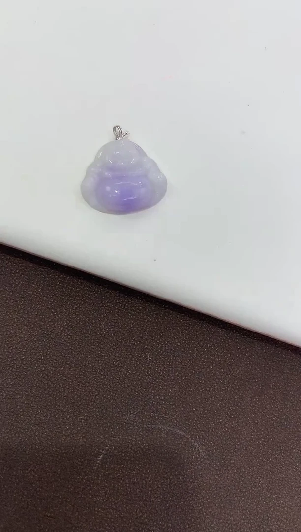 翡翠18K金镶嵌吊坠(赠链)天然缅甸a货翡翠(多样性发其一