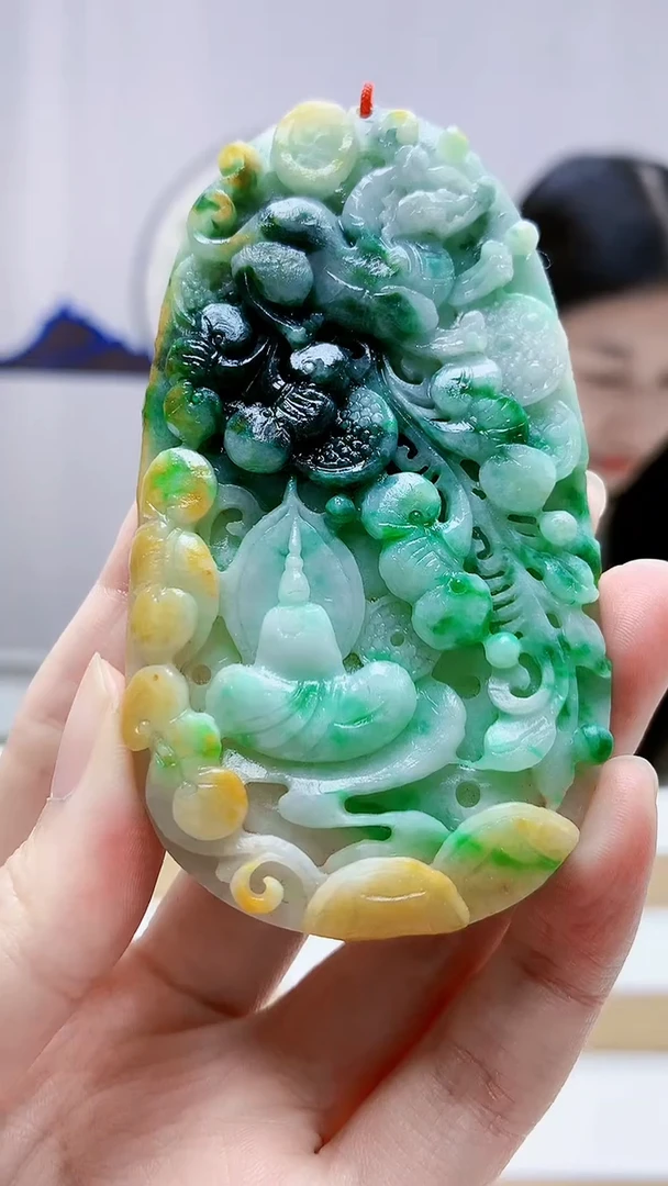 未镶嵌定制翡翠4812zm-毛货挂件悟道103