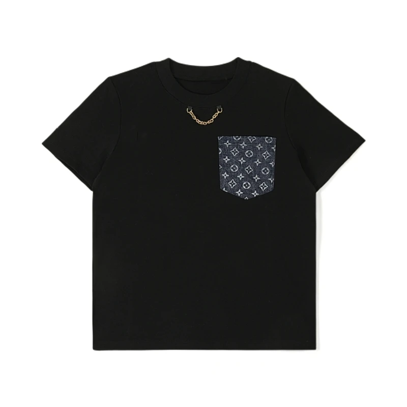 七七【高级绅士】2025春夏新款时尚百搭圆领打底简约T恤