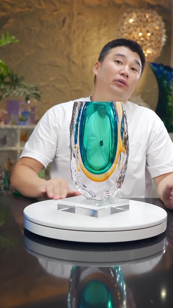 福利琥珀蓝花瓶大号