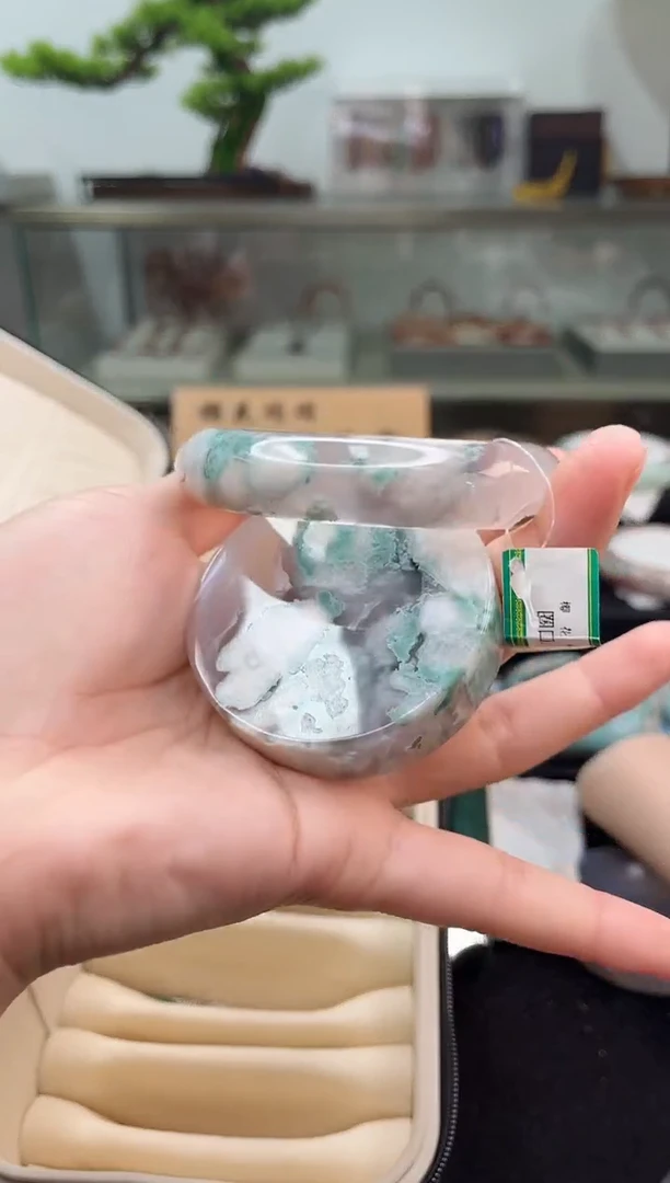 未镶嵌手镯石英质玉58圈口（赠品镯心）2S9629