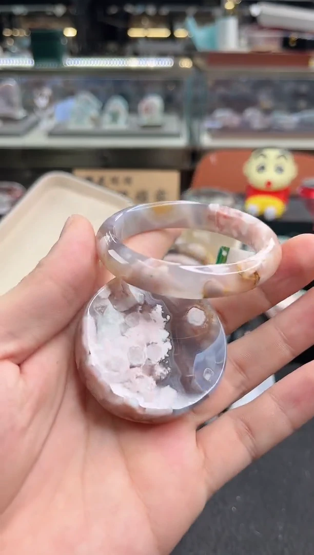 未镶嵌手镯石英质玉51圈口 （赠品镯心）355471
