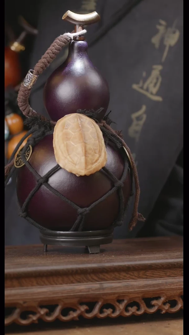 【闪购商品】228号精品天然大漆工艺防渗内胆酒葫芦~