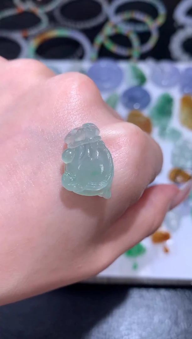 未镶嵌定制翡翠钱袋
