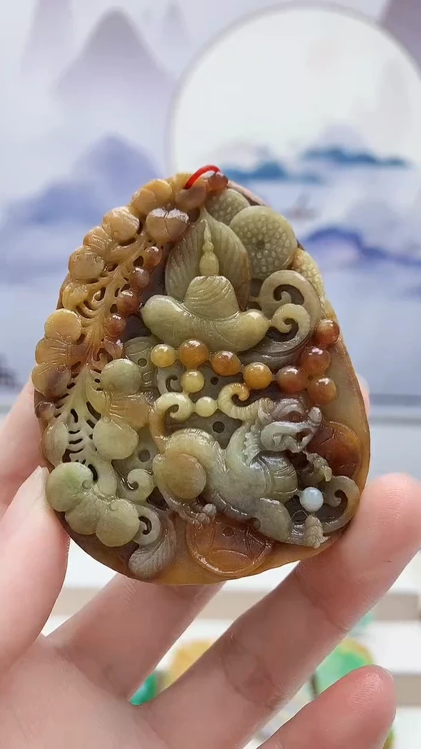 未镶嵌定制翡翠4812ry-毛货挂件56