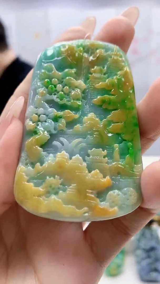 未镶嵌定制翡翠4688ty-毛货挂件134