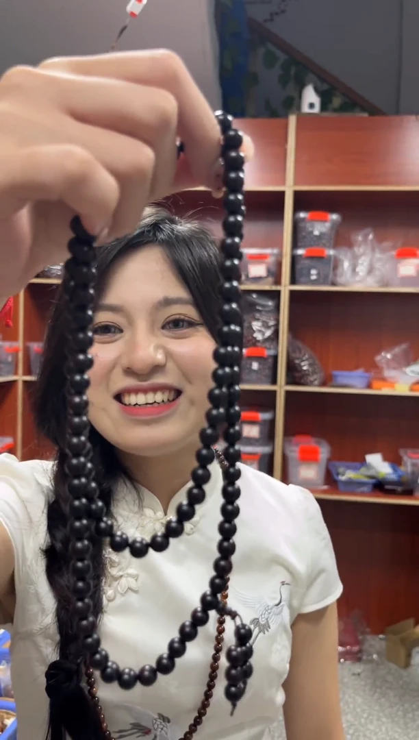 黄花梨/降香黄檀海南黄花梨霸王岭矿区石缝沉水0.8x108长款手串