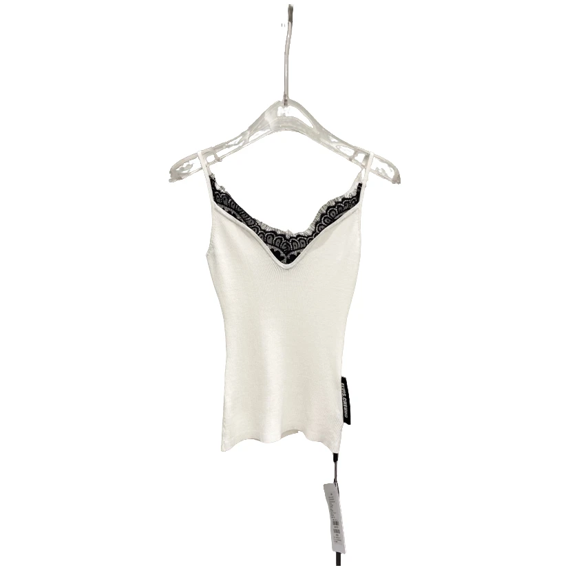 【SFF推荐】Elvis 25早春新款领口蕾丝拼接吊带背心简约时尚5668