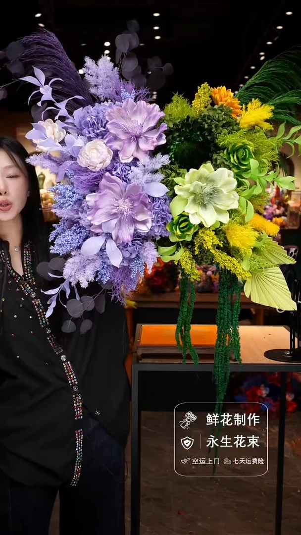 琉璃手工艺品手工花器花束空运包邮送货上门-以图片为准