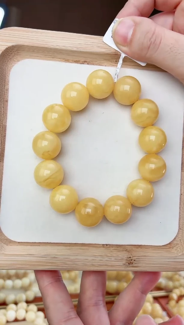裸石蜜蜡未镶嵌手串