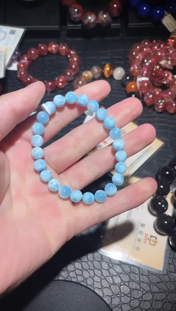 【闪购商品】针钠钙石手链未镶嵌单圈海纹石A8