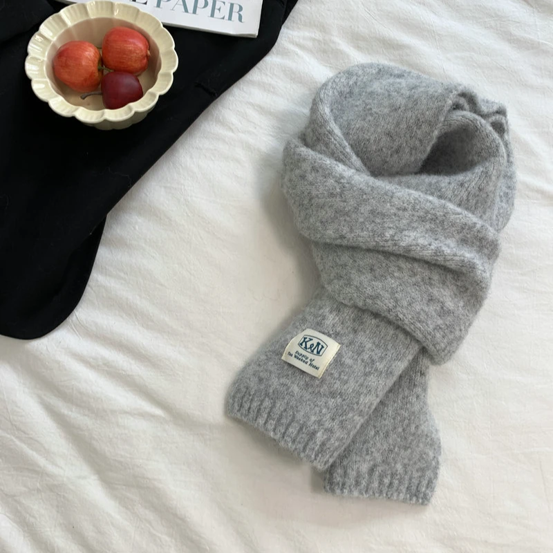 春树日记～字母灰色休闲风围巾