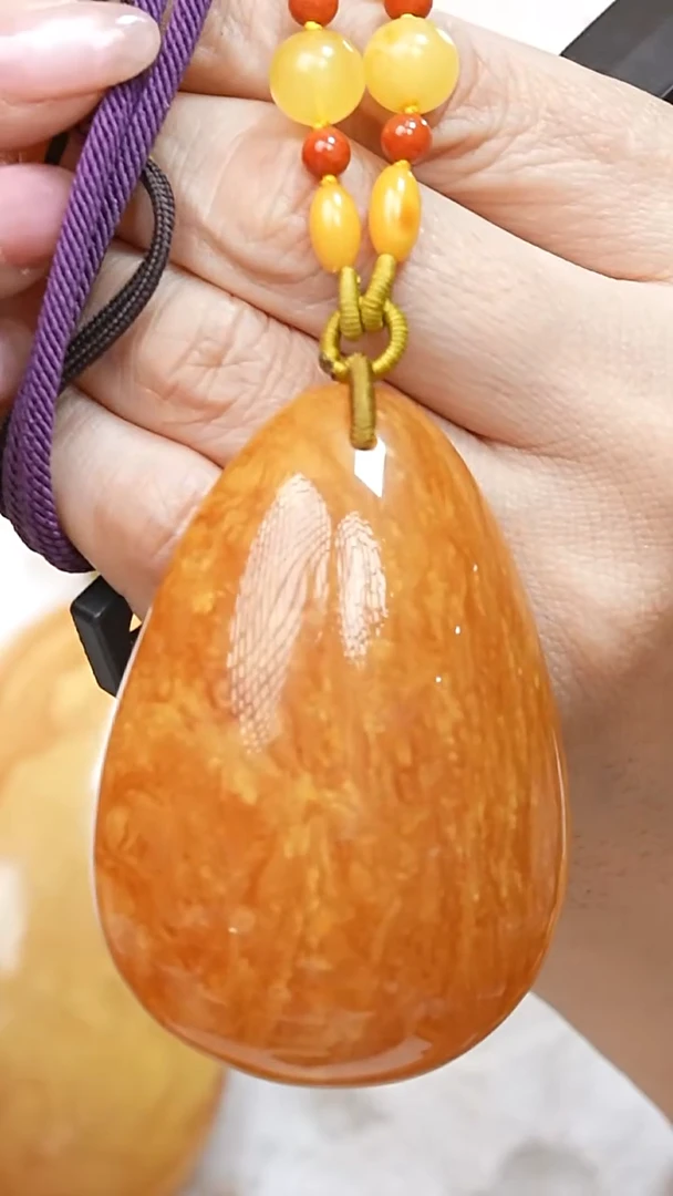 蜜蜡颈饰未镶嵌6393天然蜜蜡珠宝奇石全部保真