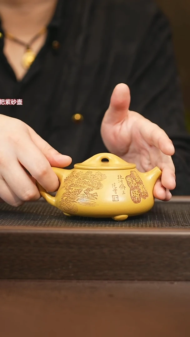 茶壶紫砂cmj 石瓢 金砂朱泥 240
