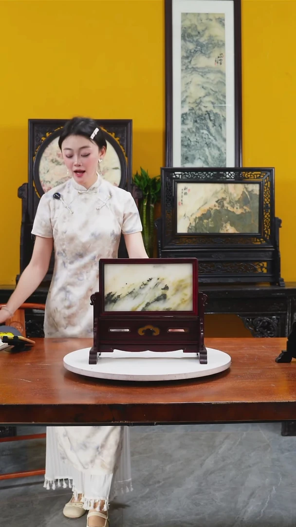 石材天然大理石画摆件