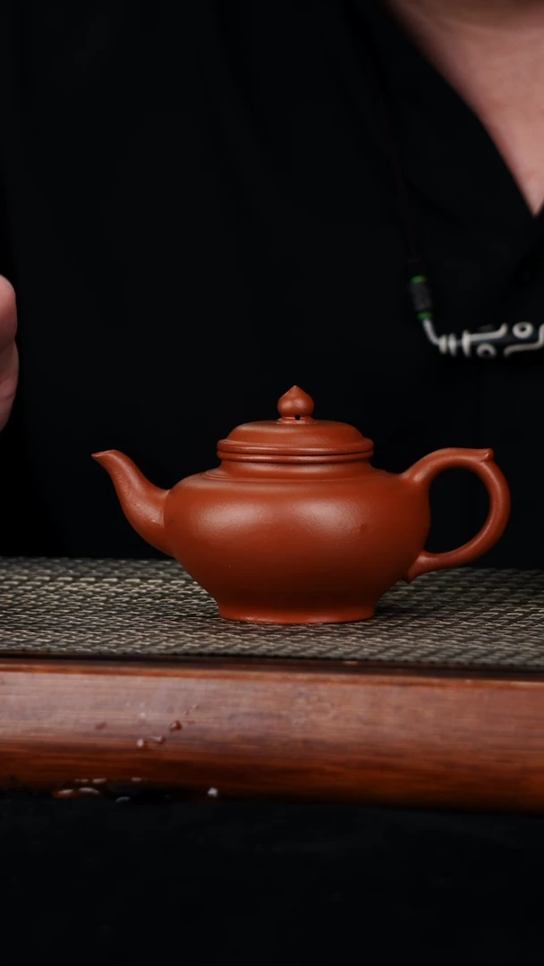 茶壶紫砂原矿朱泥笑樱壶200cc