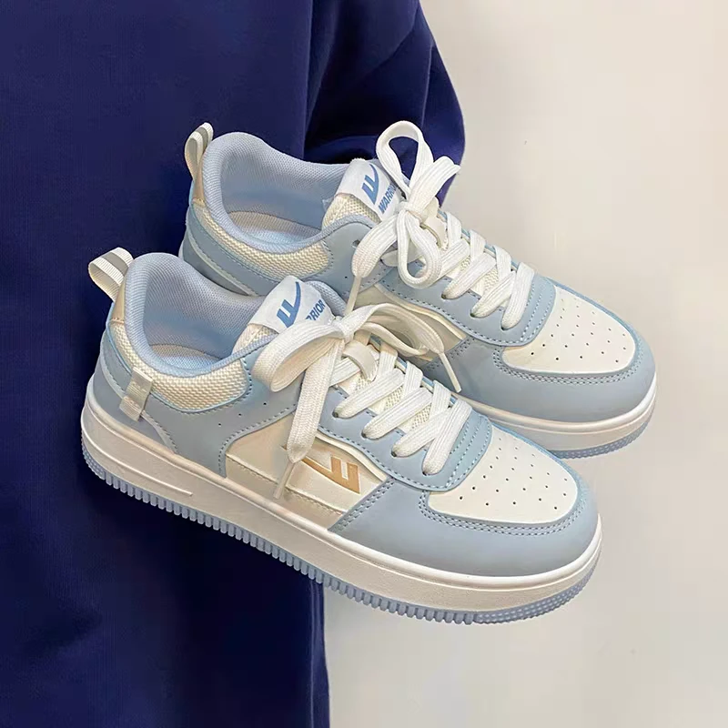 Warrior/回力2025新款01情侣百搭爆款海盐蓝厚底板鞋高级感小白鞋