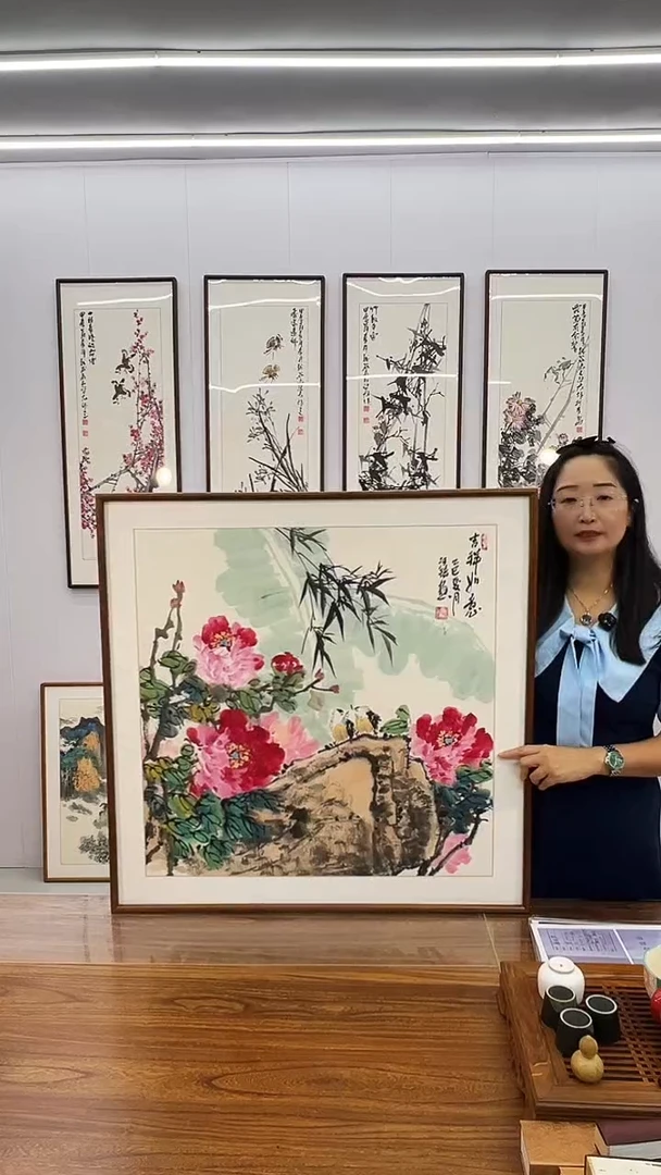 国画汪琼  80*80 吉祥如意