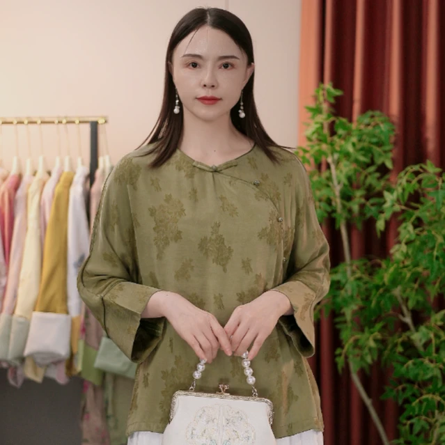 新中式国风斜襟上衣6662