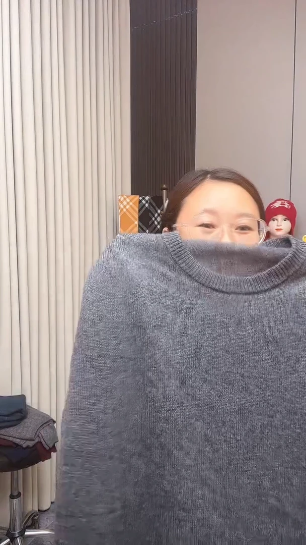 山羊绒长款短袖深灰色