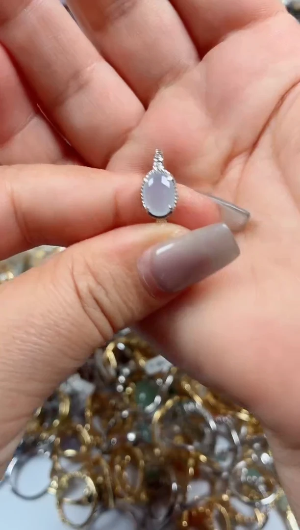 银S925镶嵌戒指翡翠.