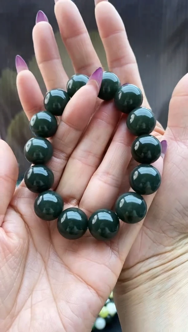 未镶嵌手串和田玉且末蓝16