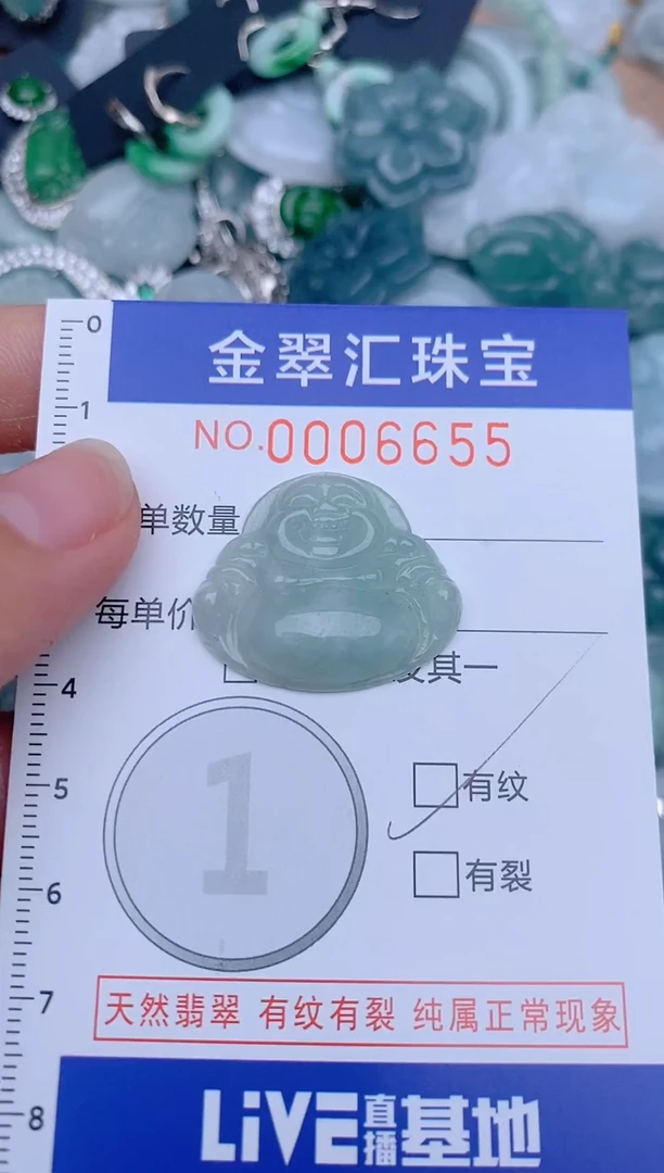翡翠未镶嵌颈饰6655