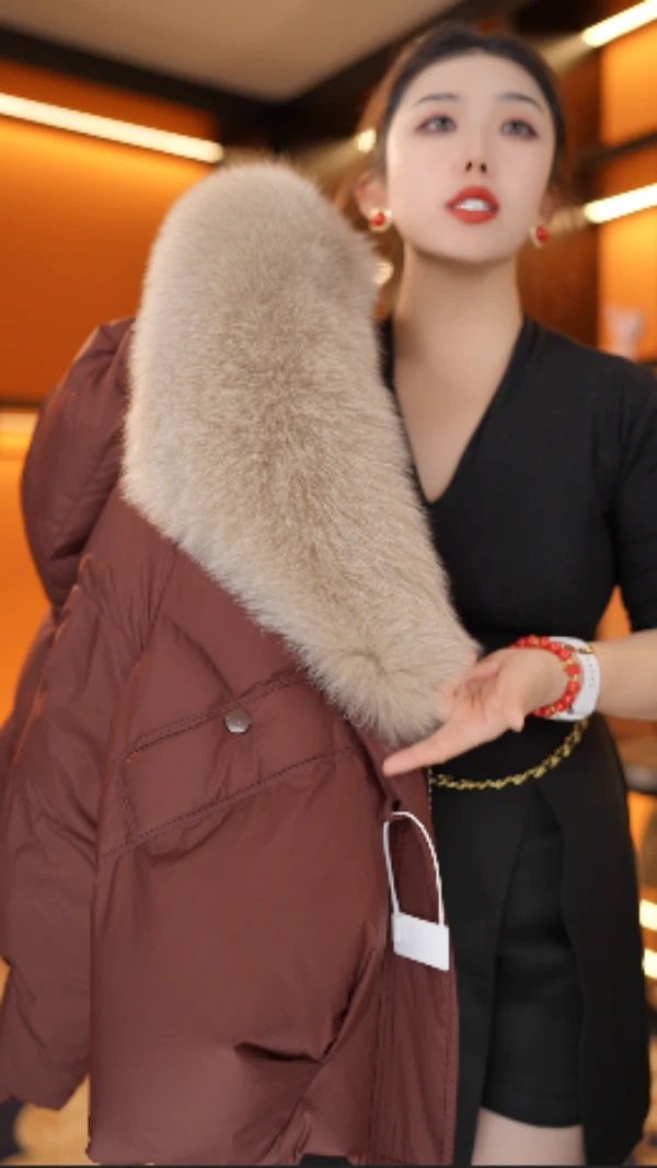 超好2看爆款2025冬季新款海宁皮草保暖1羽绒服11451-洋阳