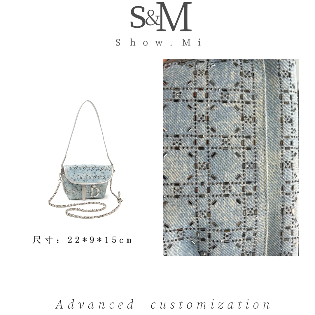 【Show Mi】QYX-9787-1-牛仔色-轻奢小众时尚百搭女士包包sm