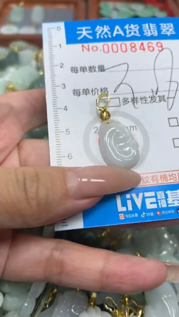 翡翠未镶嵌颈饰净货挂件-8469