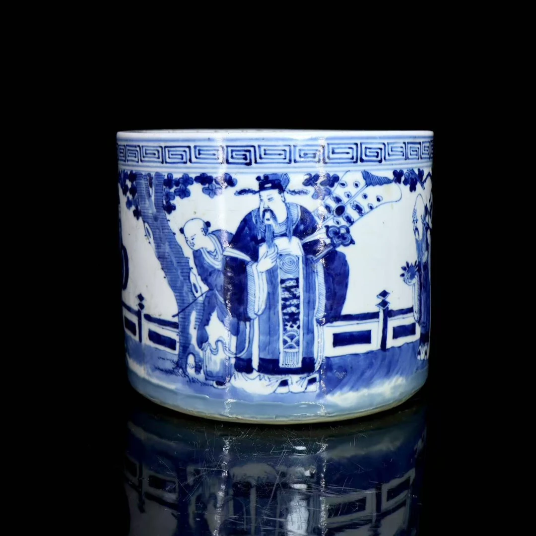 62: 清晚期青花福禄寿香炉