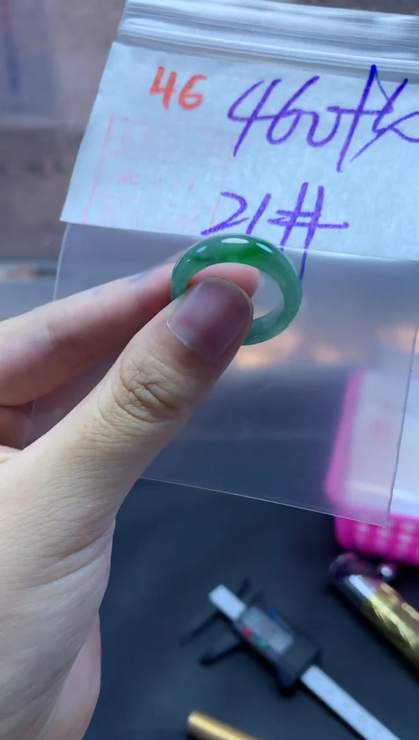 未镶嵌定制翡翠戒圈21#470毛货需精细抛光