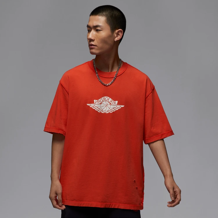 NIKE/耐克【可自提】AJ男子消失的飞翼橙色短袖 IB3131-673