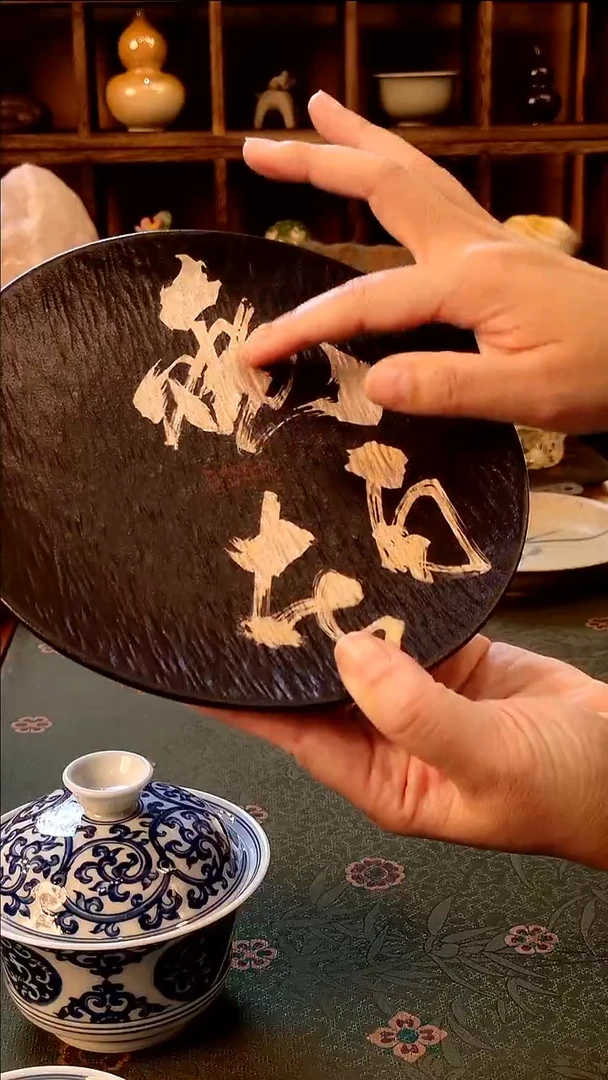 【手工手绘观自在壶承】