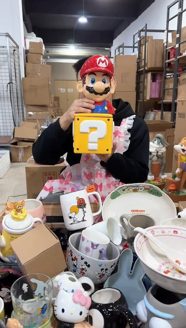 瓷片马里奥问号罐套装