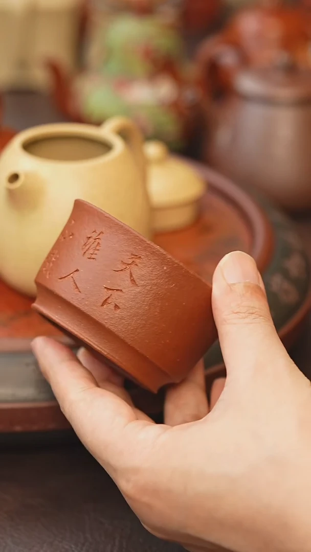 茶杯紫砂纯红降坡手工主人杯粉丝福利