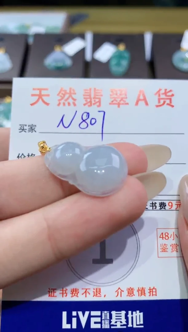 颈饰未镶嵌翡翠天然缅甸翡翠A货挂件