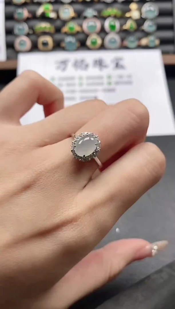 银S925镶嵌戒指翡翠51151