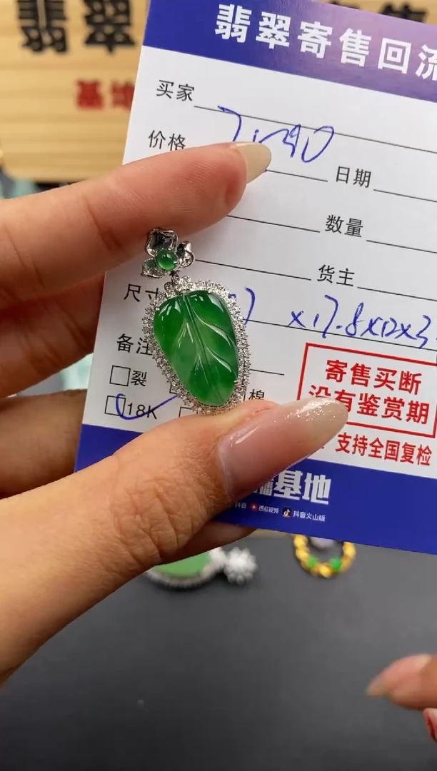 【闪购商品】翡翠颈饰18K金镶嵌30002209