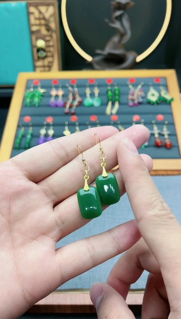 【闪购商品】玛瑙/玉髓耳钉银S925镶嵌419000