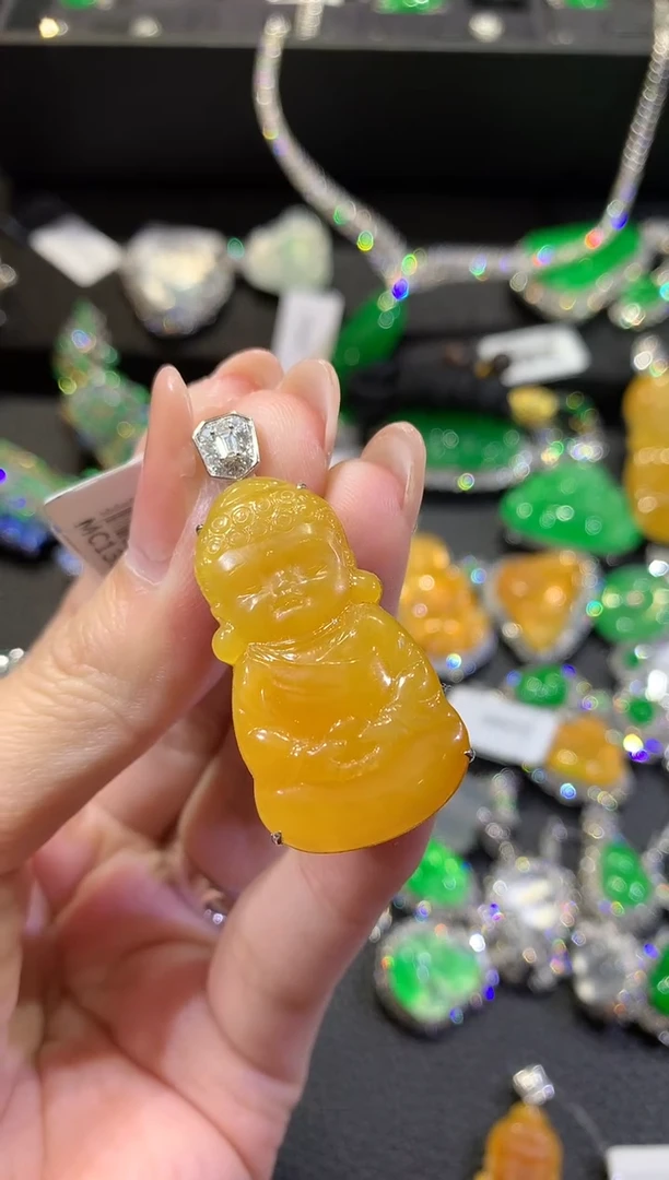 【闪购商品】翡翠吊坠(不含链)18K金镶嵌118-宝宝佛