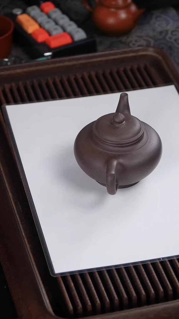 茶壶紫砂青灰紫泥笑樱