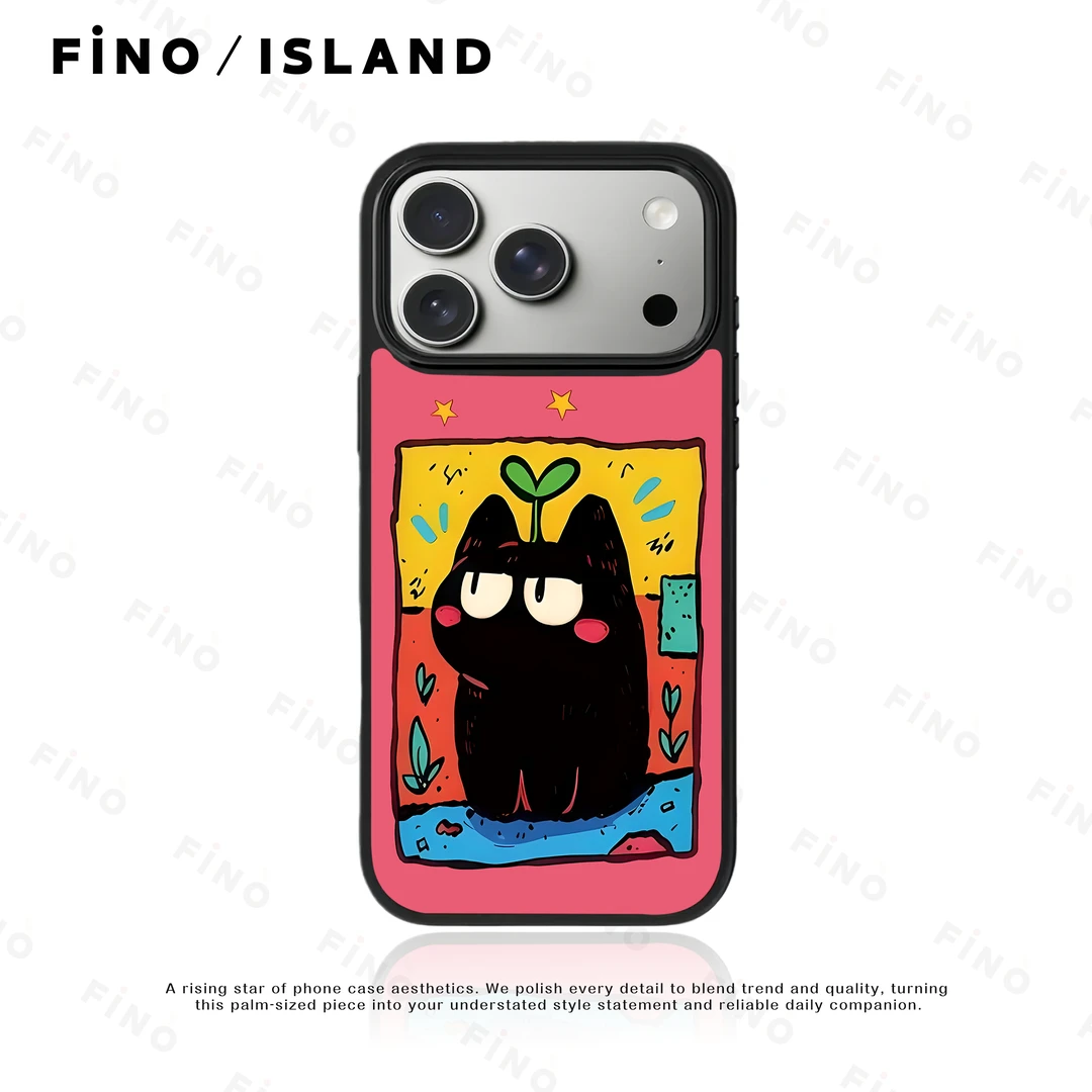 超萌蔑视喵适用苹果17promax保护壳手机壳神甲可爱鎏金磁吸高级14