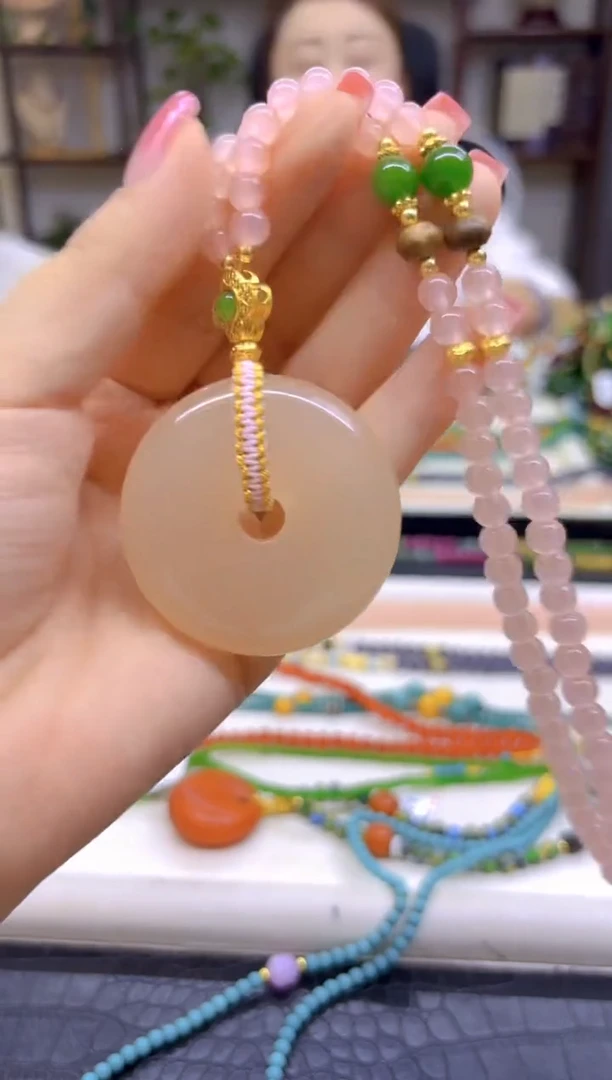 和田玉未镶嵌毛衣链DIY款M121