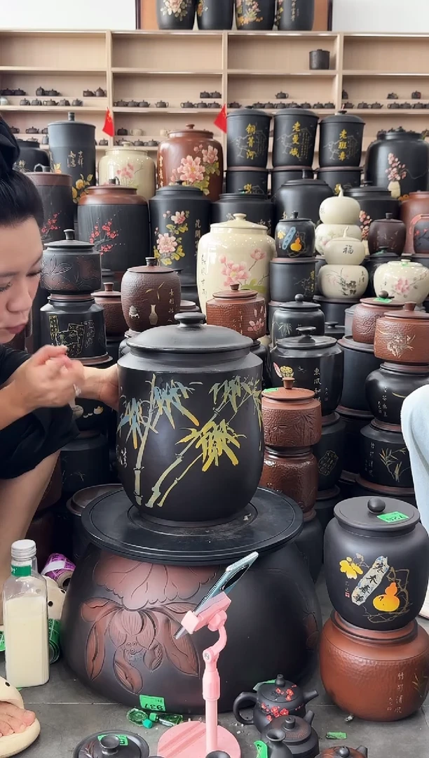 罐瑕疵 彩填五号茶缸 175