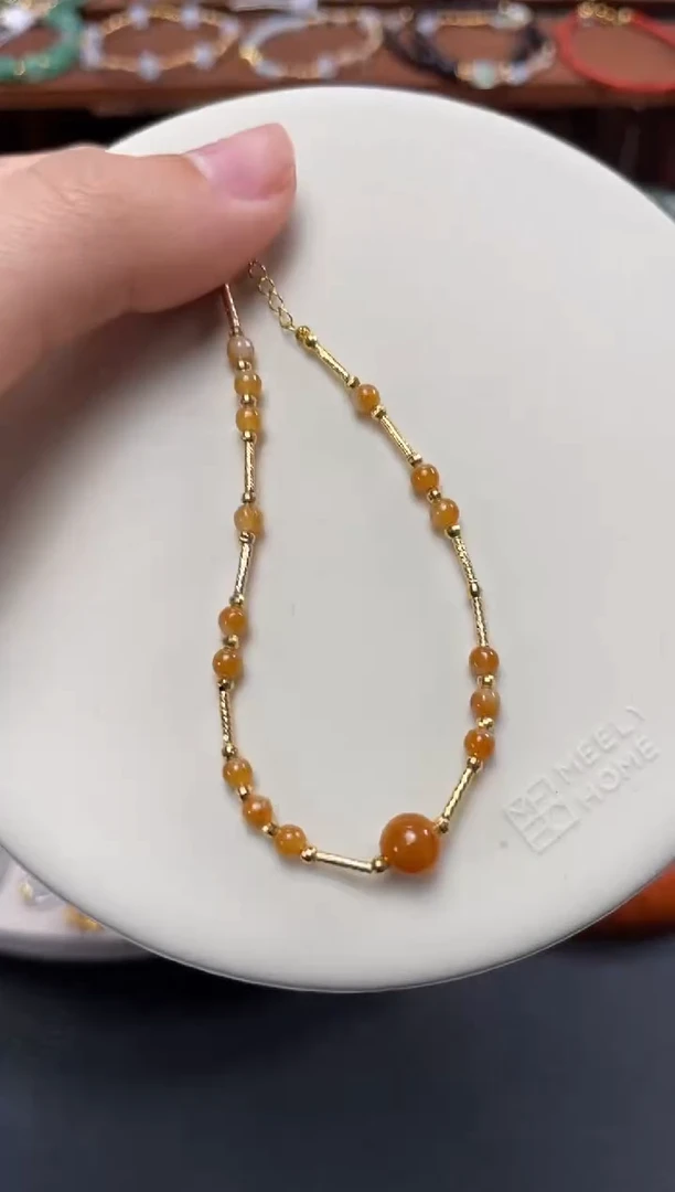 【闪购商品】翡翠套链18K金镶嵌一个  JK359