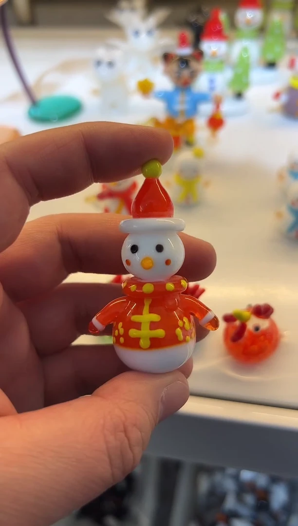 手工艺品琉璃天****6雪人